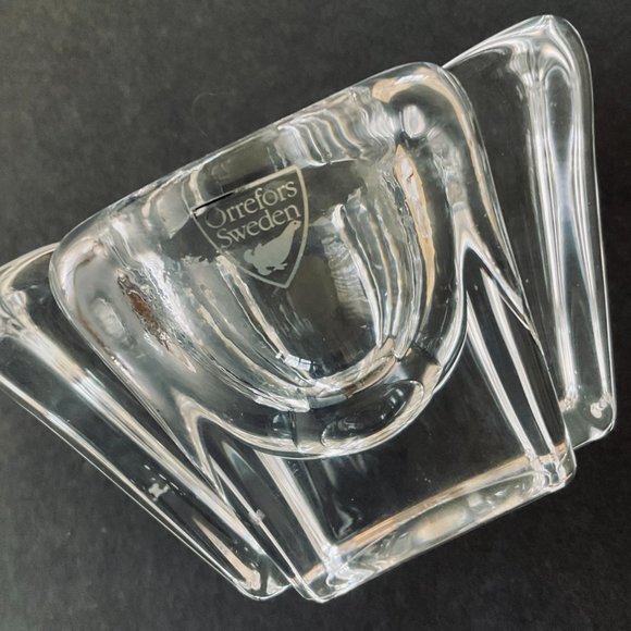 ORREFORS Sweden Vintage "Max Cross" Crystal Votive EUC - Picture 1 of 9